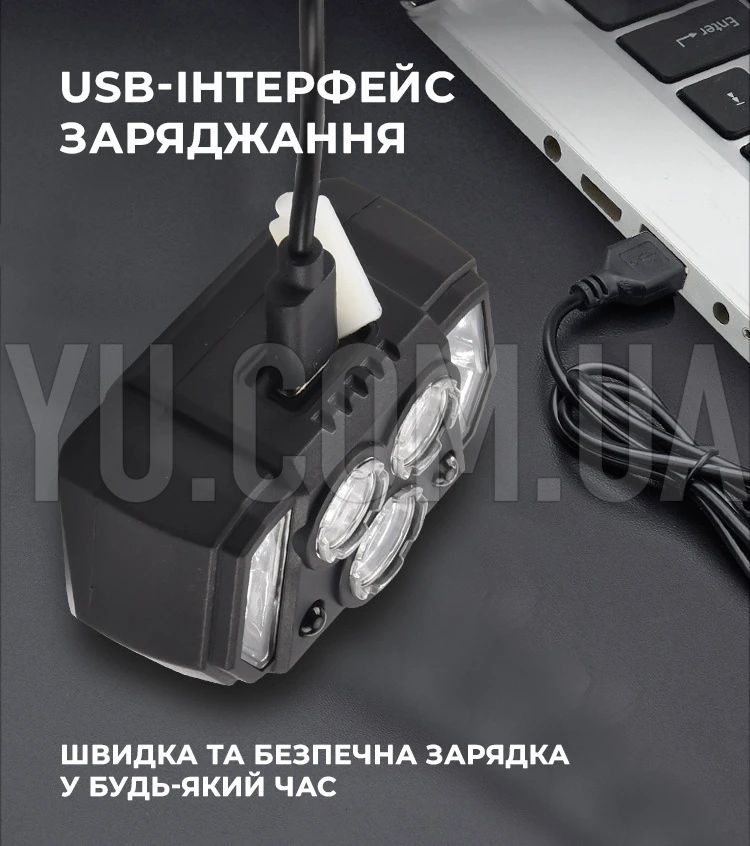 Ліхтар налобний із сенсорним датчиком Bailong NF-852 зарядка від Type-C Ліхтар налобний із сенсорним датчиком Bailong NF-852 зарядка від Type-C